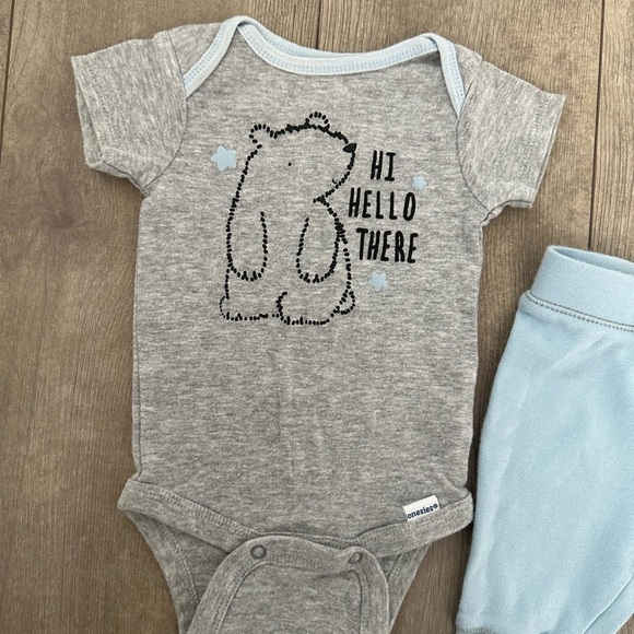 Gerber & cat and Jack 0-3 Month Baby Boy matching outfit set - Picture 8 of 11